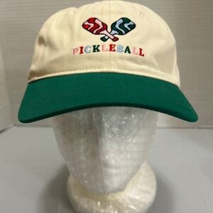 Frasier Sterling Sport Pickleball Hat Cream Green Embroidered Dad Cap AAP08 NWT